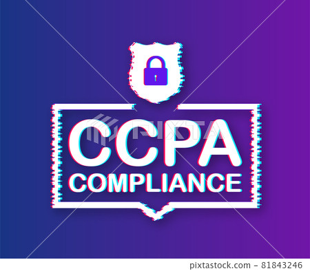 Ccpa, great design for any purposes. Security vector glitch icon. Website information. Internet security. Data protection. 81843246