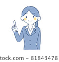 指向她的手指的婦女 81843478