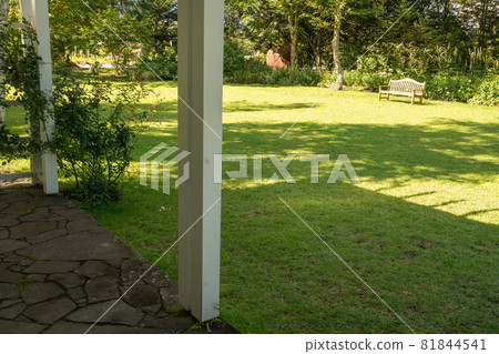 綠草和長凳 81844541