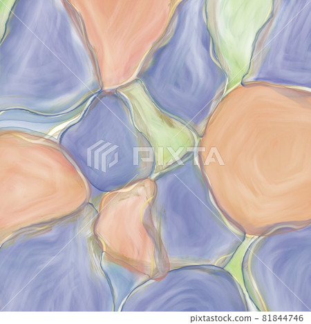 （油墨抽象背景）曲線鑲嵌金屬線條，立體效果，自然曲線，藝術，漩渦，方形 81844746