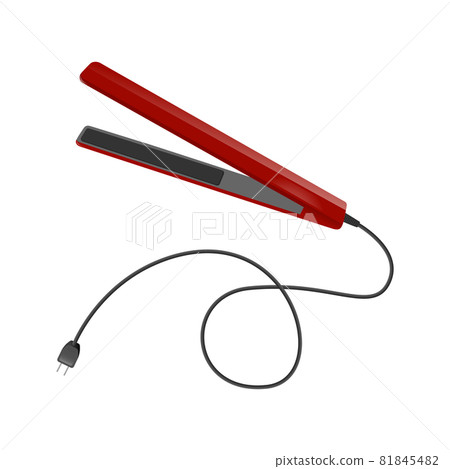 紅色捲髮棒插畫素材 81845482