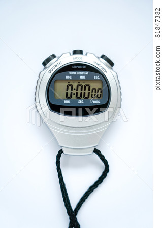 Stopwatch white background 81847382