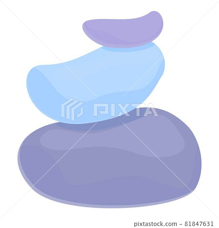 Zen stones icon cartoon vector. Stress concentration Zen stones icon cartoon vector. Stress concentration 81847631