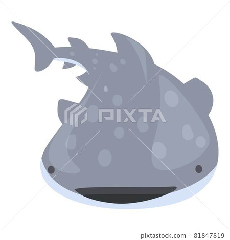 Whale shark predator icon cartoon vector. Sea fish 81847819