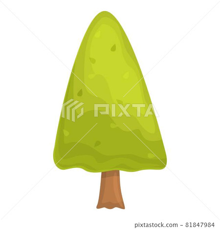 Tree yard cutting icon cartoon vector. Garden hedge 81847984