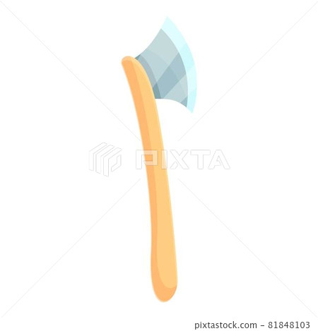 Camping ax icon cartoon vector. Camp activity Camping ax icon cartoon vector. Camp activity 81848103