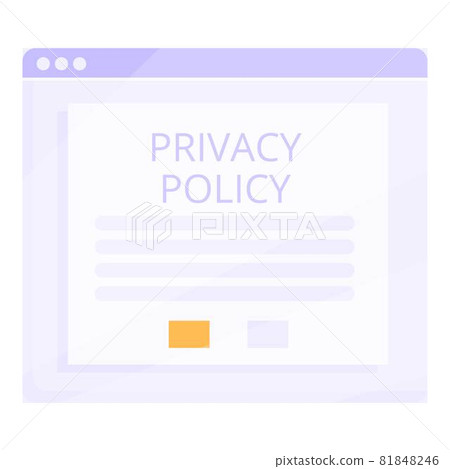 Web secure icon cartoon vector. Data privacy 81848246