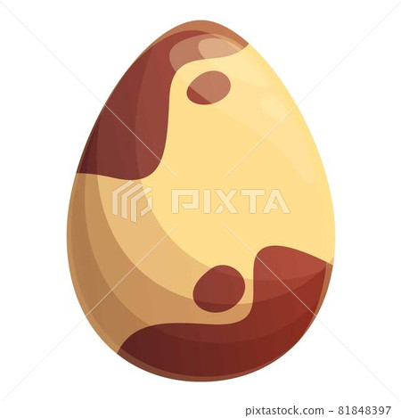 Milk chocolate egg icon cartoon vector. Easter chocolate Milk chocolate egg icon cartoon vector. Easter chocolate 81848397