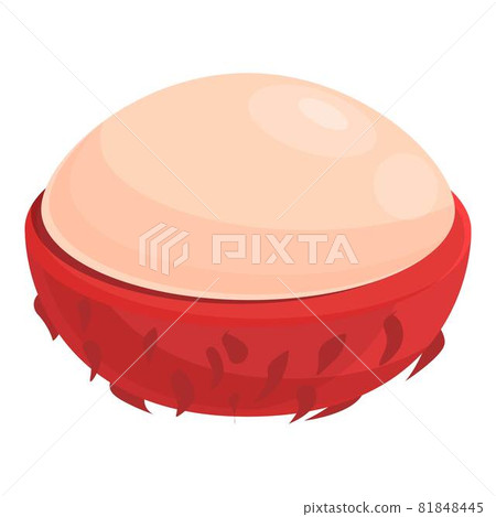 Exotic rambutan icon cartoon vector. Tropical fruit Exotic rambutan icon cartoon vector. Tropical fruit 81848445
