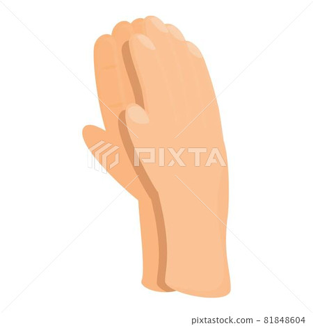 Finger hand clap icon cartoon vector. Applause crowd 81848604