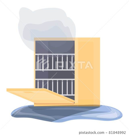 Damage dishwasher icon cartoon vector. Broken machine Damage dishwasher icon cartoon vector. Broken machine 81848992