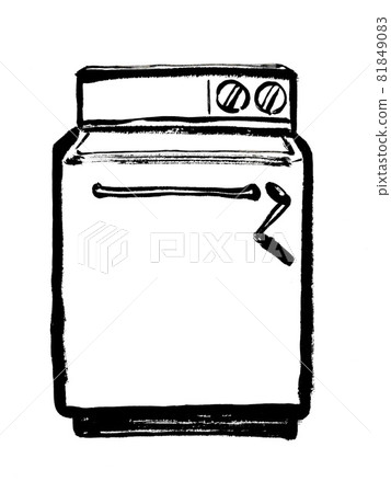 昭和復古洗衣機手繪插畫 81849083