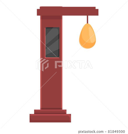 Power test game icon cartoon vector. Strenght hammer Power test game icon cartoon vector. Strenght hammer 81849300
