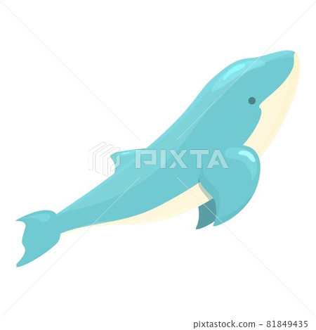 Aquatic show icon cartoon vector. Dolphin fish - Stock Illustration  [81849435] - PIXTA