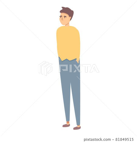 Jobless student icon cartoon vector. Loss work 81849515