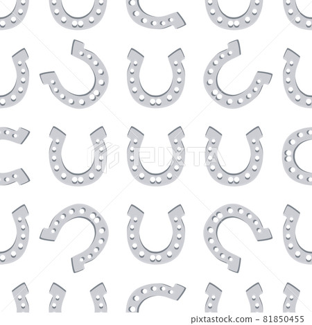 Illustration on theme Irish holiday St Patrick day, seamless horseshoes Illustration on theme Irish holiday St Patrick day, seamless horseshoes 81850455