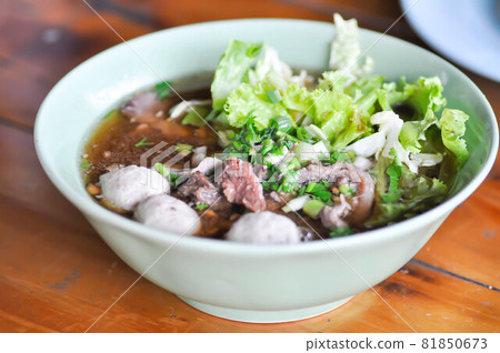 noodles, beef soup or beef noodles 81850673
