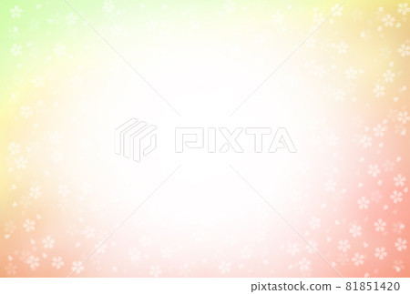 櫻花散落的日本紙/黃綠色紅橙色的漸變從中心輻射的漸變水平其他顏色可用 櫻花散落的日本紙/黃綠色紅橙色的漸變從中心輻射的漸變水平其他顏色可用 81851420