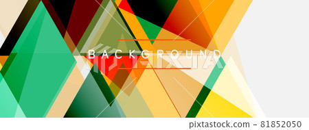 Mosaic triangles geometric background. Techno or business concept, pattern for wallpaper, banner, background, landing page 81852050