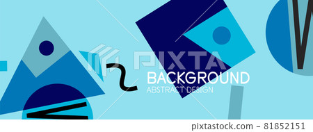 Abstract background with blocks, lines, geometric shapes. Techno or business concept for wallpaper, banner, background, landing page 81852151