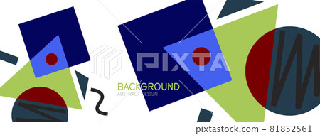 Abstract background. Blocks, lines, triangles, circles composition. Techno or business concept for wallpaper, banner, background, landing page Abstract background. Blocks, lines, triangles, circles composition. Techno or business concept for wallpaper, banner, background, landing page 81852561