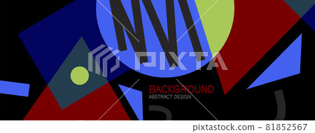 Abstract background. Blocks, lines, triangles, circles composition. Techno or business concept for wallpaper, banner, background, landing page Abstract background. Blocks, lines, triangles, circles composition. Techno or business concept for wallpaper, banner, background, landing page 81852567