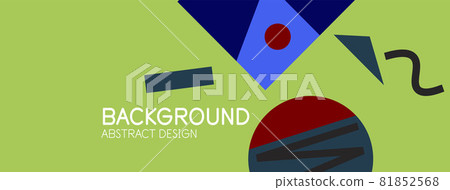 Abstract background. Blocks, lines, triangles, circles composition. Techno or business concept for wallpaper, banner, background, landing page Abstract background. Blocks, lines, triangles, circles composition. Techno or business concept for wallpaper, banner, background, landing page 81852568