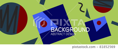Abstract background. Blocks, lines, triangles, circles composition. Techno or business concept for wallpaper, banner, background, landing page Abstract background. Blocks, lines, triangles, circles composition. Techno or business concept for wallpaper, banner, background, landing page 81852569