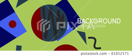 Abstract background. Blocks, lines, triangles, circles composition. Techno or business concept for wallpaper, banner, background, landing page Abstract background. Blocks, lines, triangles, circles composition. Techno or business concept for wallpaper, banner, background, landing page 81852571