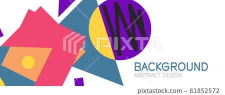 Abstract background. Blocks, lines, triangles, circles composition. Techno or business concept for wallpaper, banner, background, landing page Abstract background. Blocks, lines, triangles, circles composition. Techno or business concept for wallpaper, banner, background, landing page 81852572
