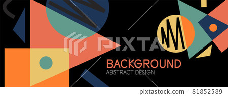 Abstract background with blocks, lines, geometric shapes. Techno or business concept for wallpaper, banner, background, landing page Abstract background with blocks, lines, geometric shapes. Techno or business concept for wallpaper, banner, background, landing page 81852589