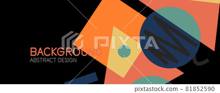 Abstract background. Blocks, lines, triangles, circles composition. Techno or business concept for wallpaper, banner, background, landing page Abstract background. Blocks, lines, triangles, circles composition. Techno or business concept for wallpaper, banner, background, landing page 81852590