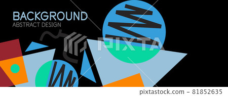 Abstract background. Blocks, lines, triangles, circles composition. Techno or business concept for wallpaper, banner, background, landing page Abstract background. Blocks, lines, triangles, circles composition. Techno or business concept for wallpaper, banner, background, landing page 81852635