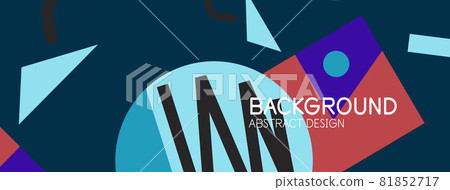 Abstract background. Blocks, lines, triangles, circles composition. Techno or business concept for wallpaper, banner, background, landing page Abstract background. Blocks, lines, triangles, circles composition. Techno or business concept for wallpaper, banner, background, landing page 81852717