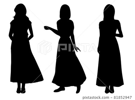 3 female silhouettes 81852947