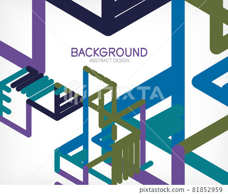 Abstract background. Color lines on white background. Linear abstract composition. Techno or business concept for wallpaper, banner, background, landing page Abstract background. Color lines on white background. Linear abstract composition. Techno or business concept for wallpaper, banner, background, landing page 81852959