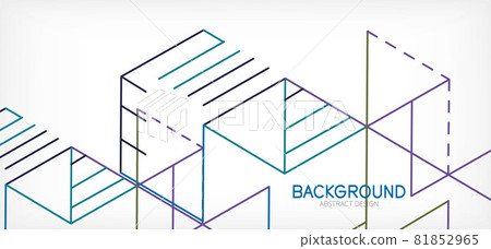 Abstract background. Color lines on white background. Linear abstract composition. Techno or business concept for wallpaper, banner, background, landing page Abstract background. Color lines on white background. Linear abstract composition. Techno or business concept for wallpaper, banner, background, landing page 81852965