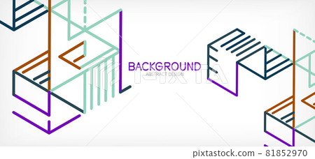 Abstract background. Color lines on white background. Linear abstract composition. Techno or business concept for wallpaper, banner, background, landing page Abstract background. Color lines on white background. Linear abstract composition. Techno or business concept for wallpaper, banner, background, landing page 81852970