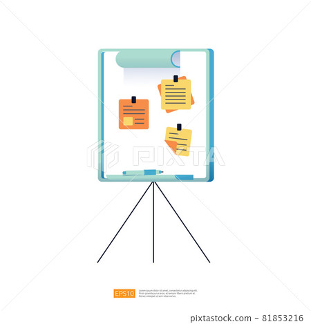 note memo on board for reminder, bulletin or schedule concept vector illustration with flat style design note memo on board for reminder, bulletin or schedule concept vector illustration with flat style design 81853216