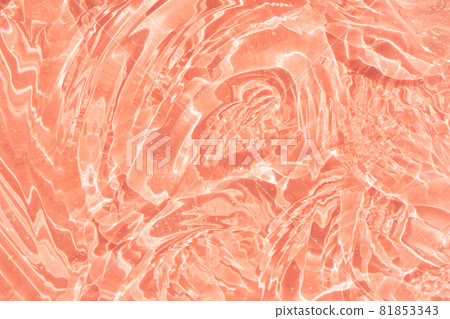 Serum texture swatch with collagen and peptides, clear liquid gel with bubbles background. Pink transparent beauty skin care product sample. Beauty hyaluronic acid 81853343