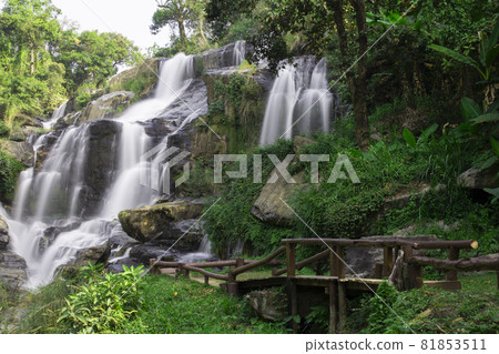 Mae Klang waterfall at doi inthanon, Chiangmai Thailand - Beautiful waterfall landscape Mae Klang waterfall at doi inthanon, Chiangmai Thailand - Beautiful waterfall landscape 81853511