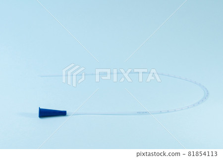 Rusch male and female all purpose catheter on blue background 81854113