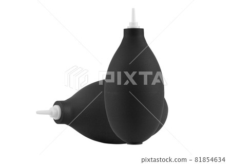 Rubber air blower pump dust cleaner isolated on white background Rubber air blower pump dust cleaner isolated on white background 81854634