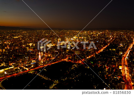 大阪風光夜景 81856830