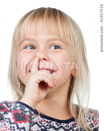 Child picking nose Child picking nose 81857419