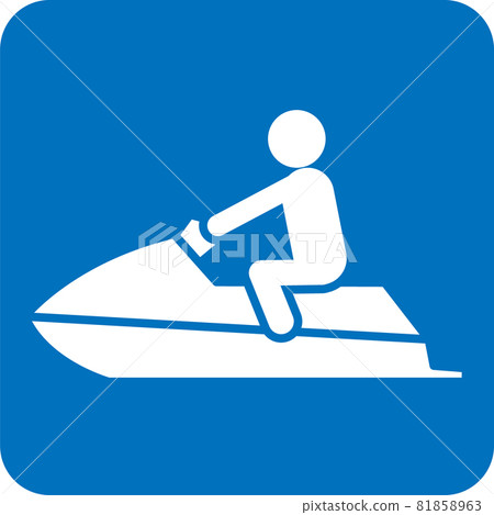 Marine jet pictogram Marine jet pictogram 81858963