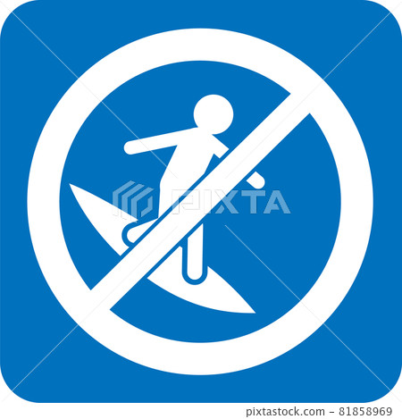No surfing pictogram 81858969