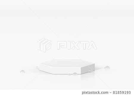 3d abstract background, polka dot space 81859193