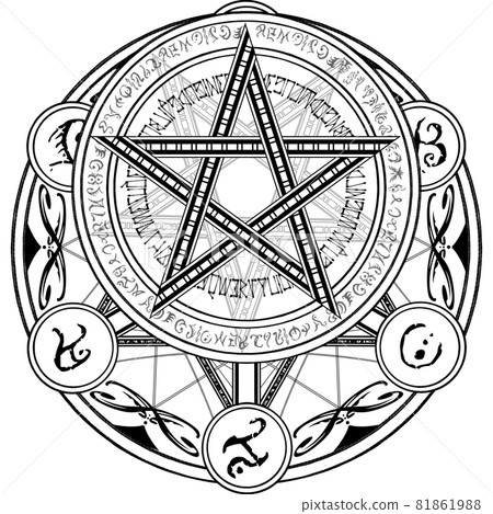 Five-Pointed Star Magic Circle 81861988