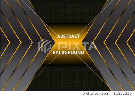 Abstract gold background with arrows and metal texture. Abstract gold background with arrows and metal texture. 81862336